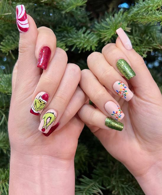 Grinch Nail Transfers