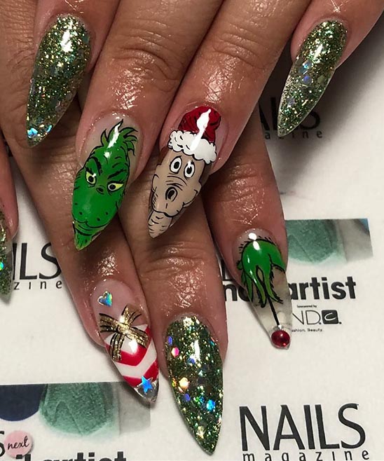 Grinch Nails Designs
