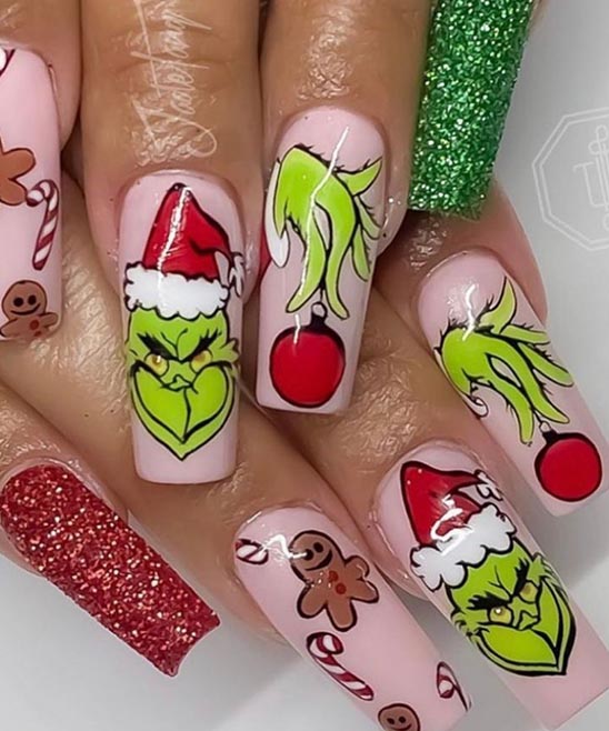 Grinch Nails Easy