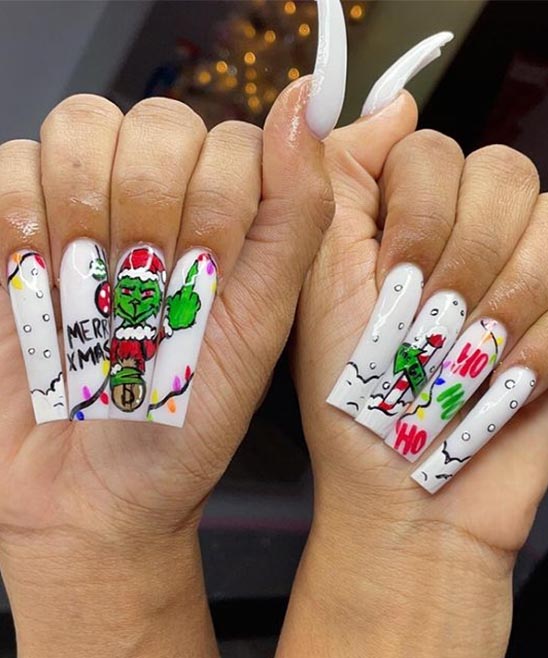 Grinch Nails Long