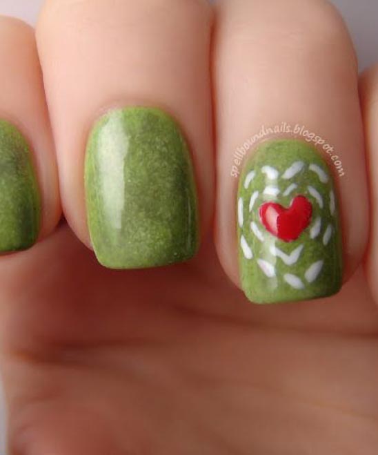 Grinch Nails Pinterest