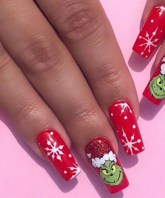 Grinch Nails Simple