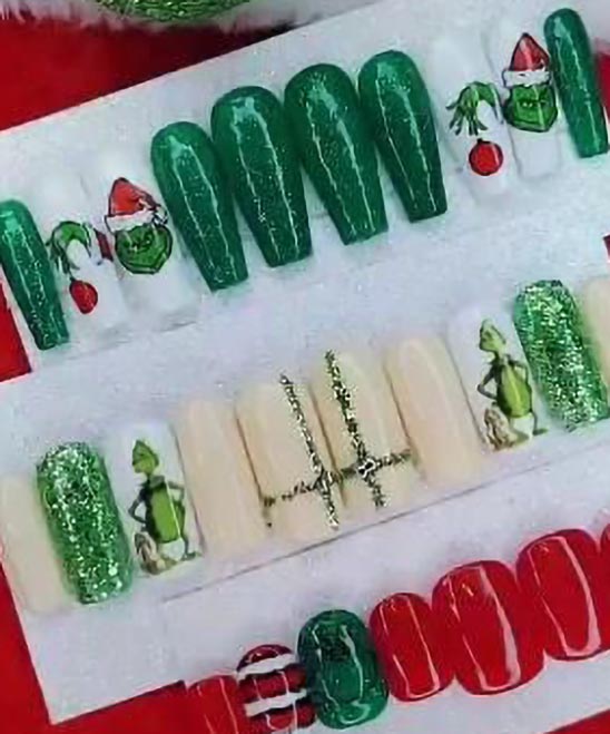 Grinch Theme Nails