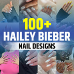 Hailey Bieber Chrome Nails