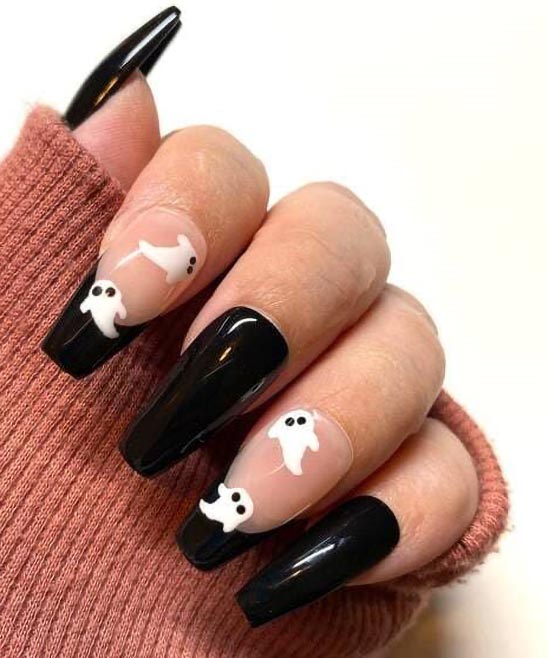 Halloween French Tip Nail Art
