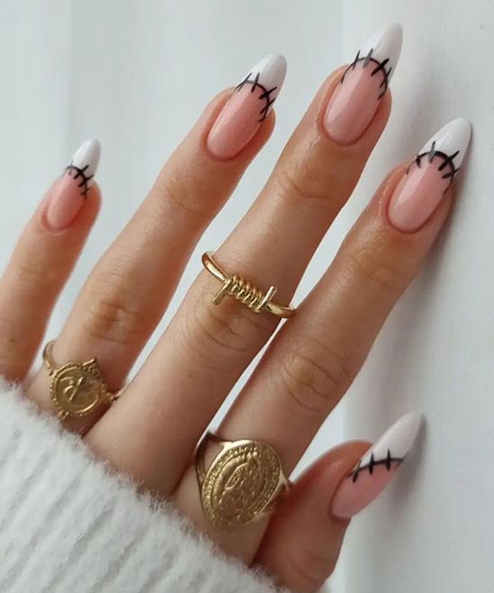 Halloween French Tip Nail Des