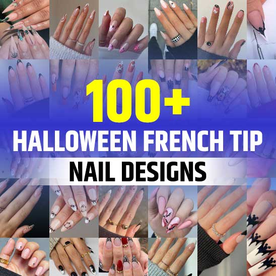 Halloween French Tip Nail Designs