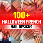 Halloween French Tip Nails