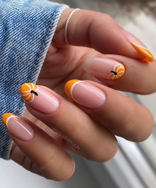 Halloween Nail Design Simple French