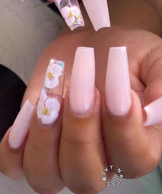 Hawaiian Flower Nail Art