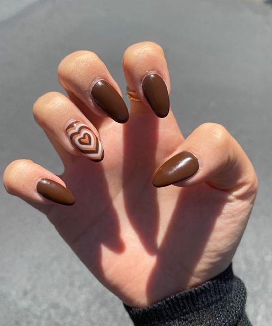 Heart French Tip Nails