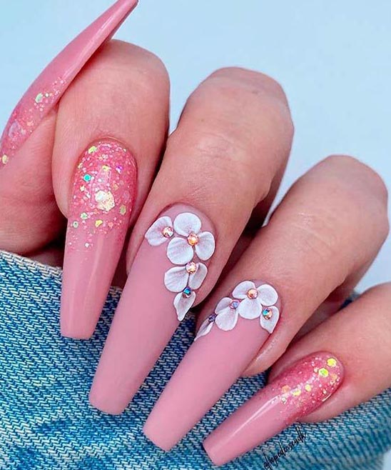 Hibiscus Flower on Nails