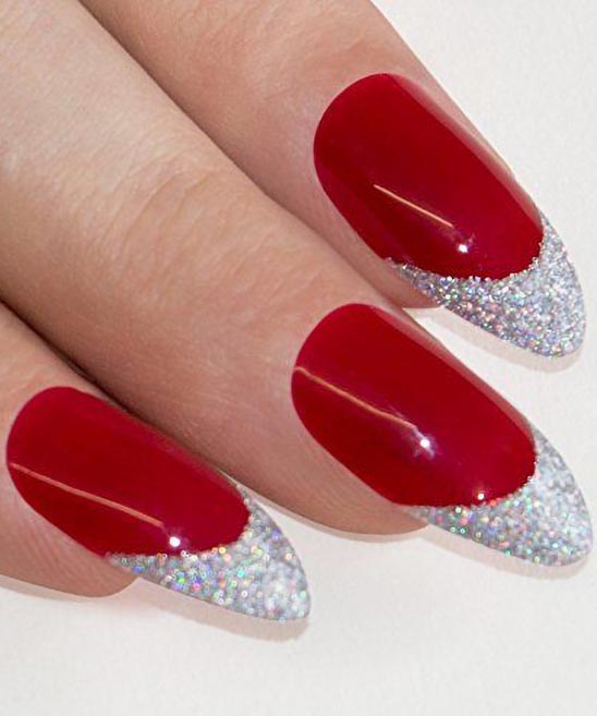 Holiday Christmas Nails Red and Green