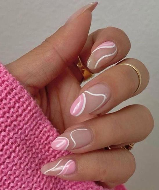 Hot Pink Nails French Tip