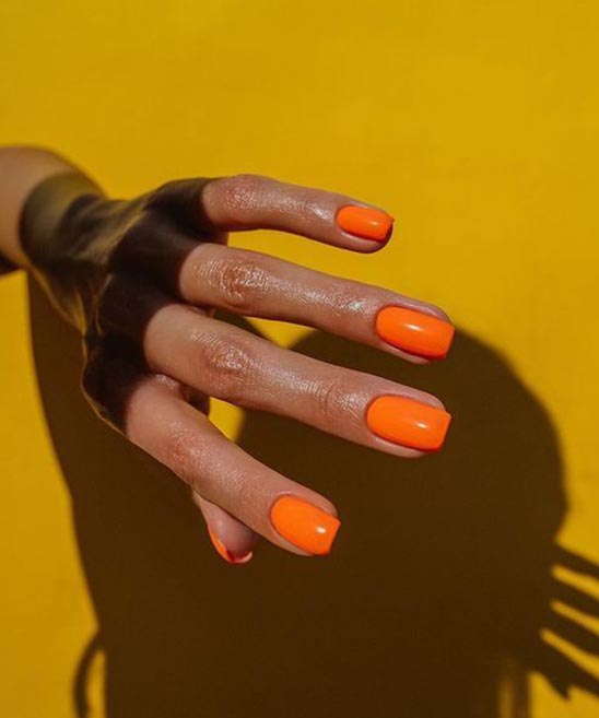 Hot Pink and Orange Nails