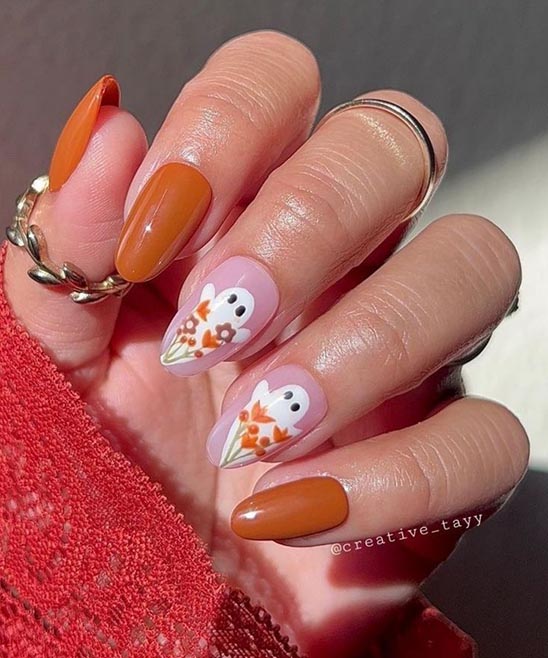 How to Design Pumpkin on Nail