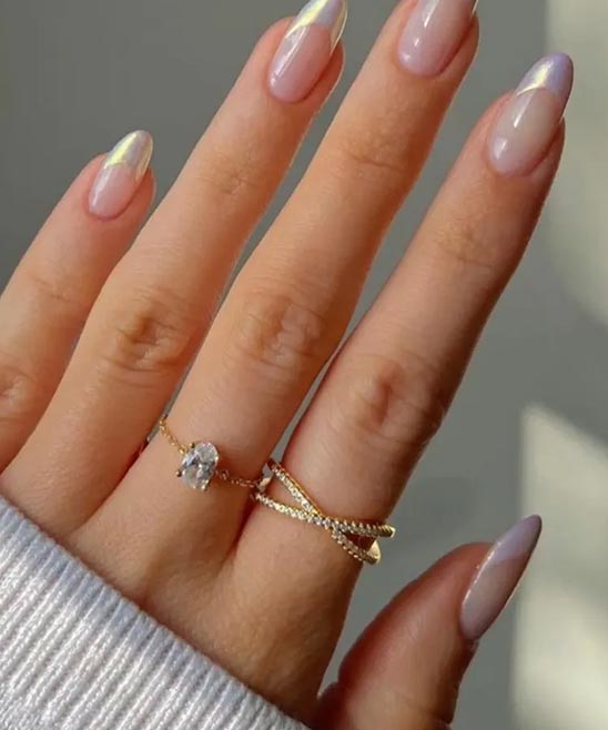 Impress Press on Nails Oval French Tip
