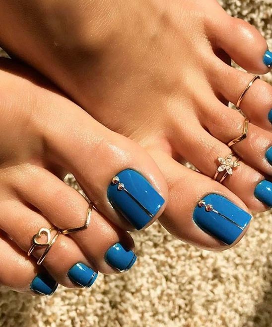 Light Blue Toe Nail Designs