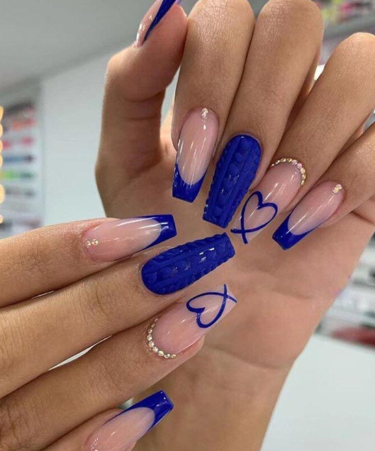 Light Grey French Tip Nails