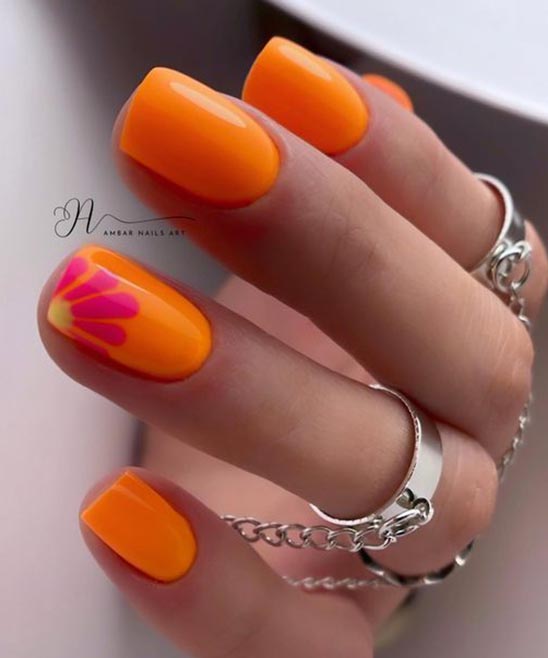 Light Orange Nail Designs