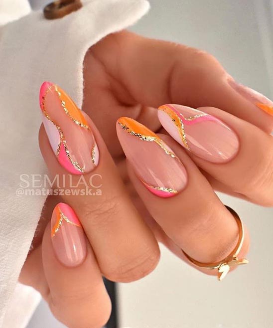 Light Orange Nails