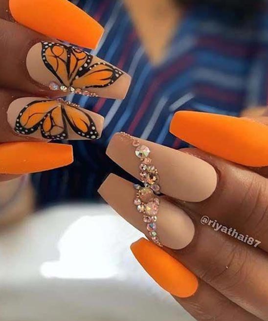 Light Orange Summer Nails