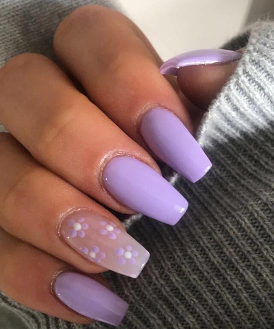 Light Purple Chrome Nails