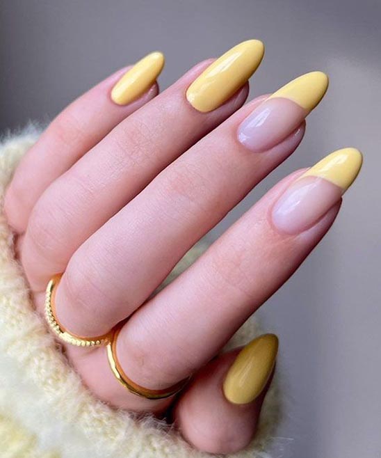 50+ Yellow Almond Nails (2024) - TailoringinHindi