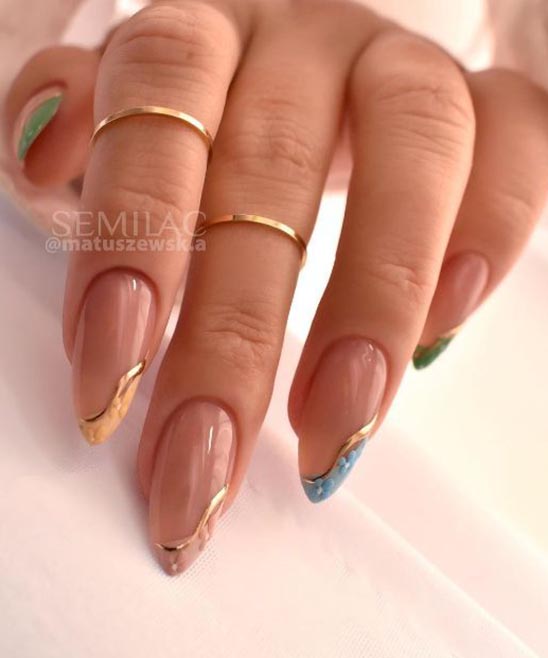 Light Yellow French Tip Nails