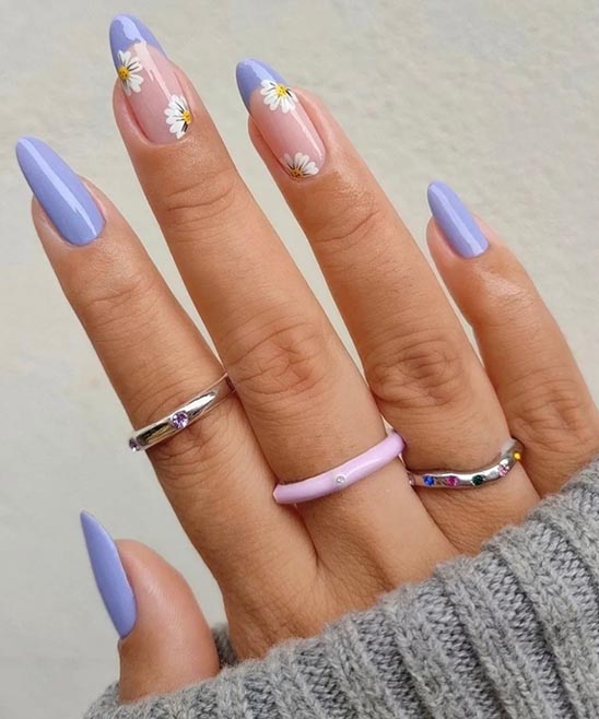 Lilac Gel Nail Design French Tip