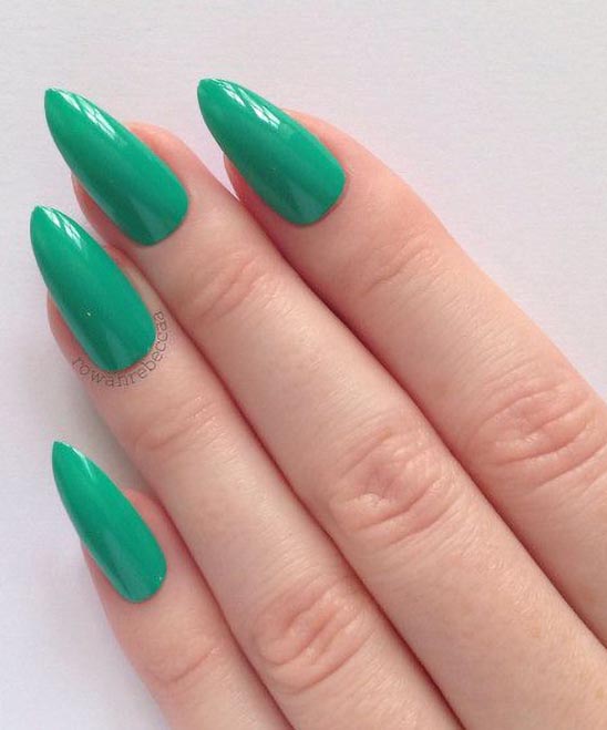 Lime Green Stiletto Nails