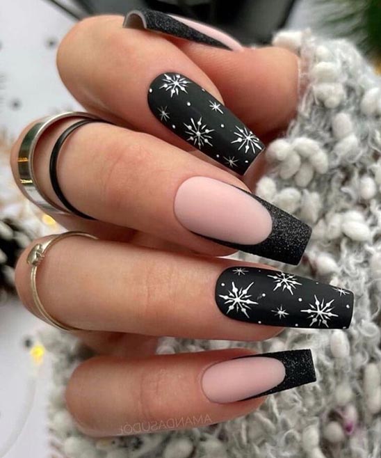 Long Coffin Winter Nails