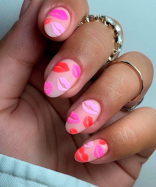 Long Valentine's Day Acrylic Nails