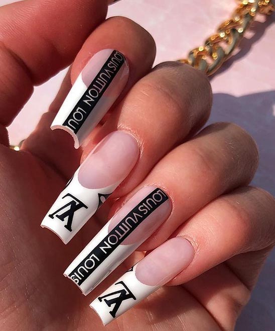 Louis Vuitton Designer Nails - White – StarGlow