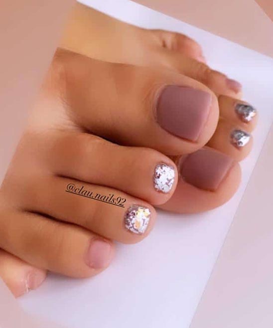 Matte Black Toe Nails Designs