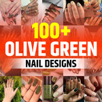 Matte Olive Green Nails