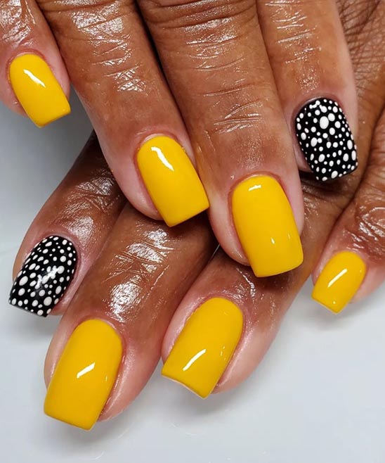 Matte Yellow Nails
