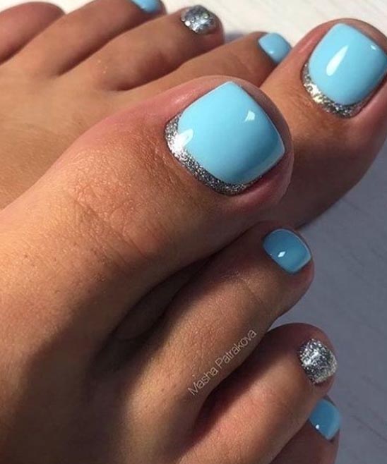 Midnight Blue Toe Nail Designs