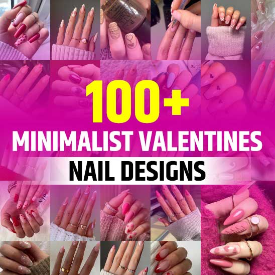 Minimalist Valentines Nails