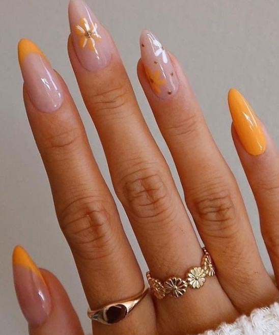 50 Yellow Almond Nails 2024 Tailoringinhindi 6136