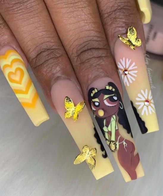 Mustard Yellow Nails