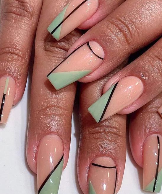 Nail Art Designs Coffin Shape