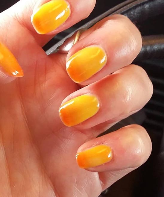 Nail Art Designs Yellow and Orange