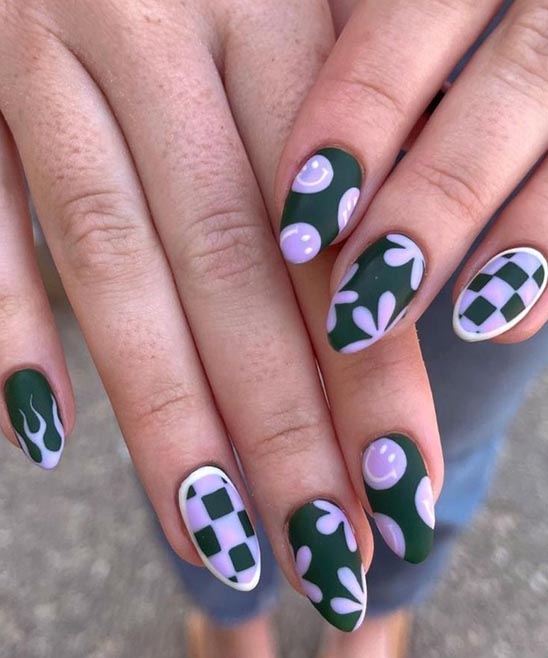 Nail Color With Emerald Green Dress