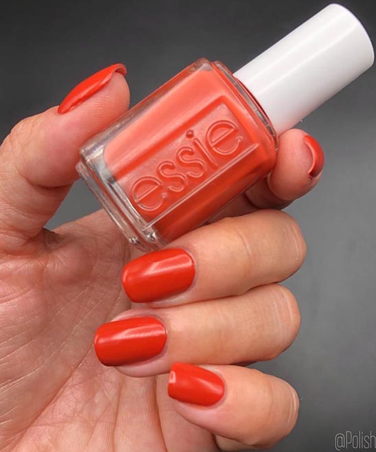 Nail Color for Burnt Orange Dress