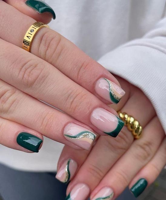 Nail Color for Emerald Green Dress