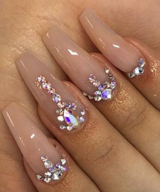 Nail Design With Rhinestones