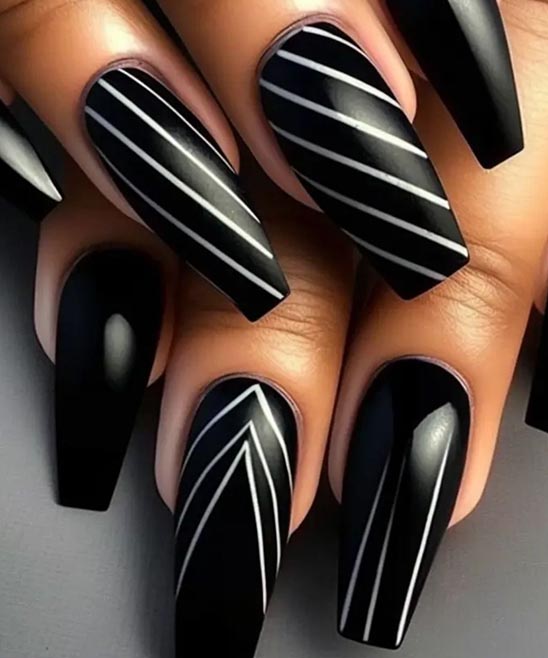 Nail Designs Black Coffin