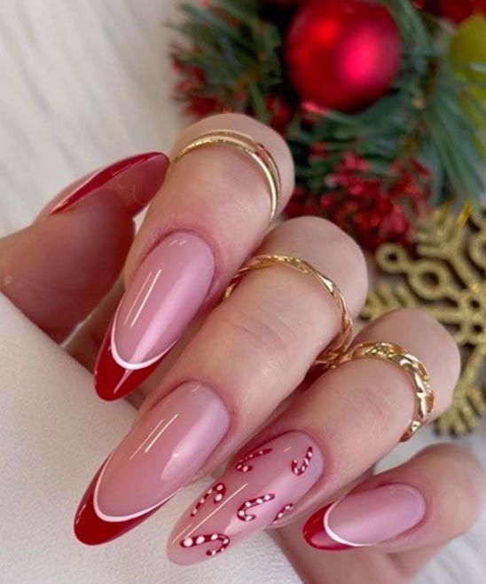 Nail Designs French Tip Christmas