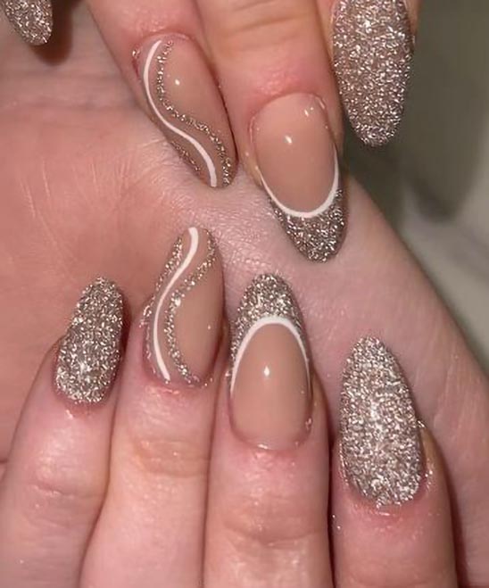Nail Designs Pink and Silver